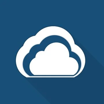 Cloud Computing Concept for Different Electronic Devices. Vector Illustrazione stock