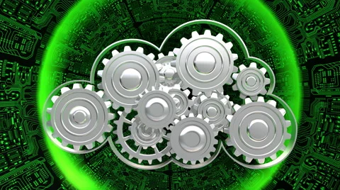 Cloud Computing Concept in Digital Tunnel 库存影片 58720768