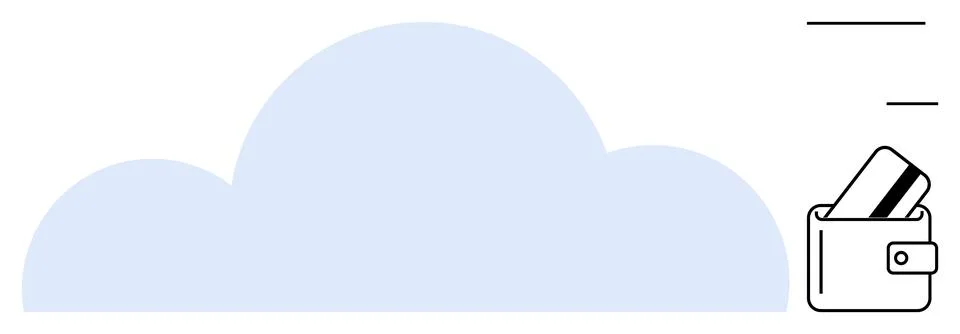 Cloud Computing Concept with Digital Wallet and Credit Card Integration for.. 스톡 일러스트