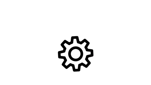 Cloud computing concept featuring gears and a cloud, symbolizing technology.. Stock Footage 335012271
