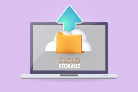 Cloud computing concept. flat style. vector illustration. Stock Illustration