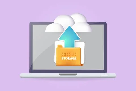 Cloud computing concept. flat style. vector illustration. Stock Illustration