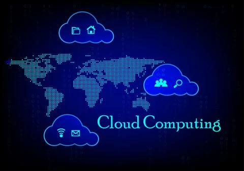 Cloud computing concept with globe connect online concept cloud computing イラスト素材