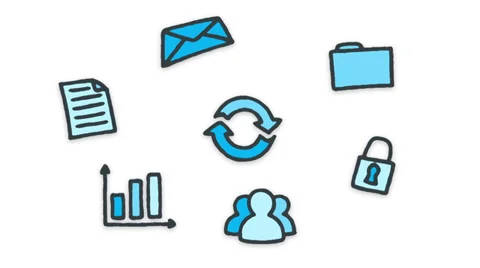 Cloud computing concept, hand drawn (loopable) Stock Footage 37087267