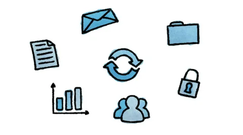 Cloud computing concept, hand drawn (loopable) 스톡 동영상 37101138