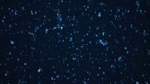 Cloud computing concept. icon appears from the letters of the alphabet Video stock 83294286