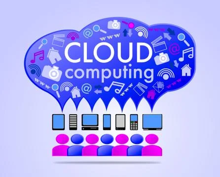 Cloud computing concept Illustrazione stock