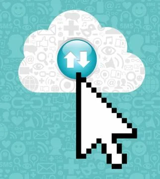 Cloud computing concept Stock Illustration