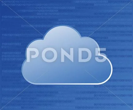 Cloud computing concept Stock Illustration