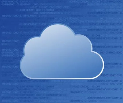 Cloud computing concept Stock Illustration