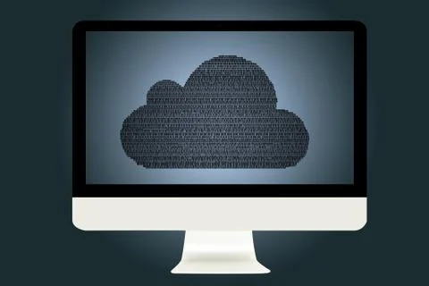 Cloud computing concept Stock Illustration