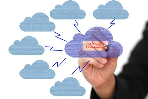 Cloud computing concept Stock Illustration