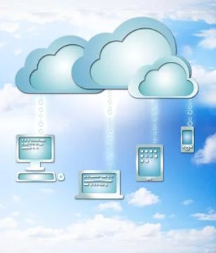 Cloud computing concept 스톡 일러스트
