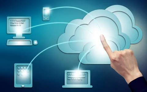 Cloud computing concept Stock Illustration