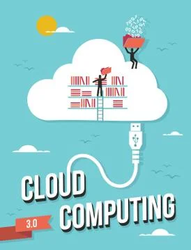 Cloud computing concept Illustrazione stock