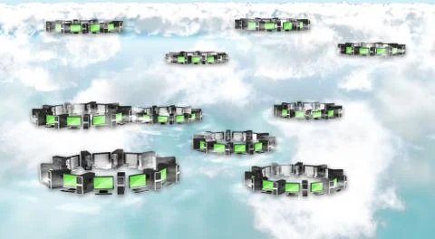 Cloud computing concept Illustrazione stock