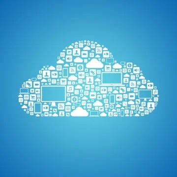 Cloud computing concept Illustrazione stock