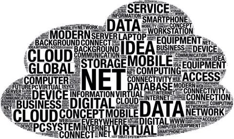 Cloud computing concept 库存插图