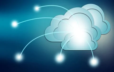 Cloud computing concept Stock Illustration