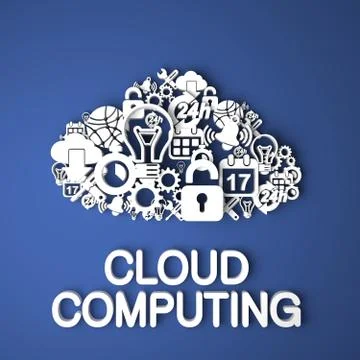 Cloud Computing Concept. Stock Illustration