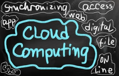 Cloud computing concept Stock Illustration