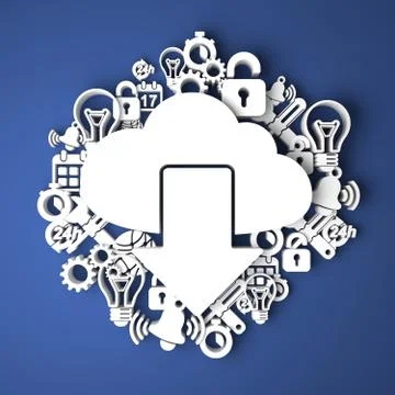 Cloud Computing Concept. 스톡 일러스트