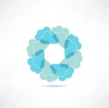 Cloud computing concept Illustrazione stock