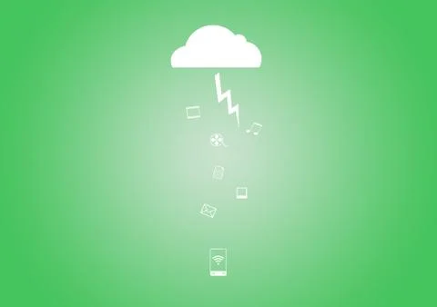 Cloud computing concept Stock Illustration