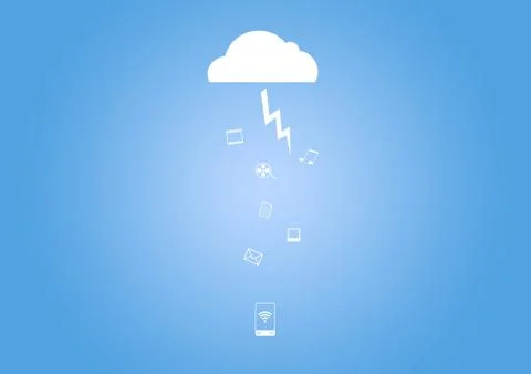 Cloud computing concept Stock Illustration