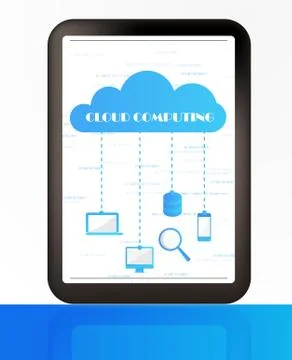Cloud computing concept Stock Illustration