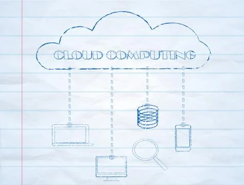 Cloud computing concept Illustrazione stock
