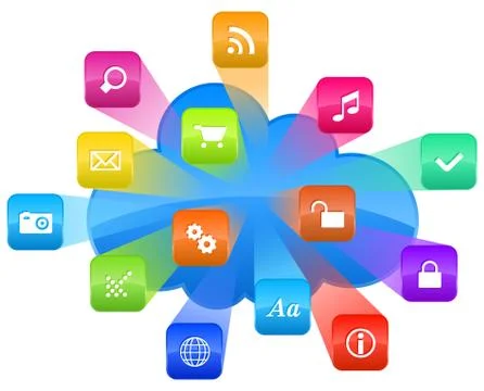 Cloud computing concept Stock Illustration