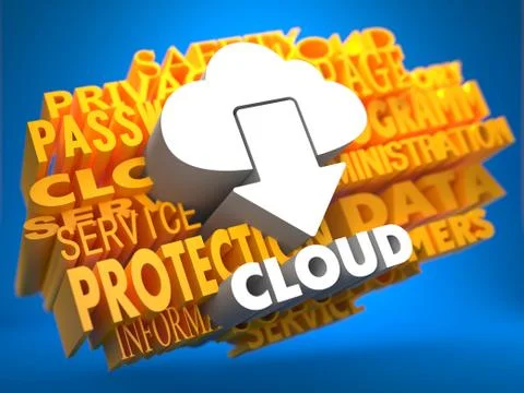 Cloud Computing Concept. Illustrazione stock