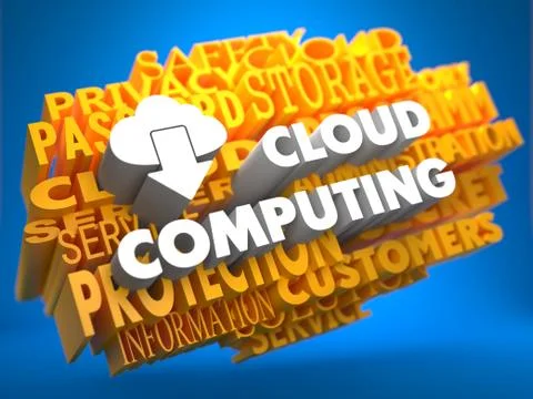 Cloud Computing Concept. Illustrazione stock
