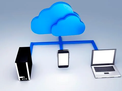 Cloud Computing Concept Stockillustratie