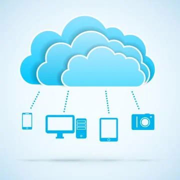 Cloud computing concept Stock Illustration