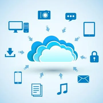 Cloud computing concept Stock Illustration
