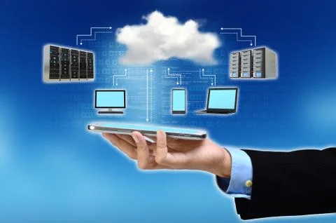 Cloud computing concept Stock Illustration