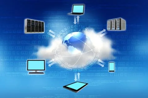 Cloud computing concept Stock Illustration