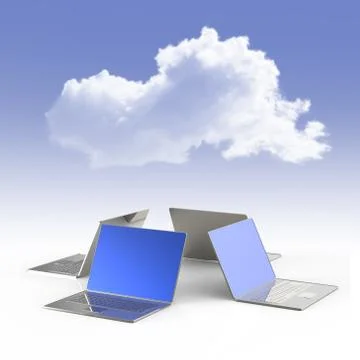 Cloud computing concept Stock Illustration
