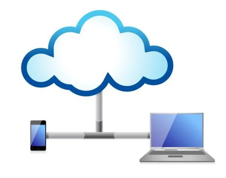 Cloud computing concept Stock Illustration