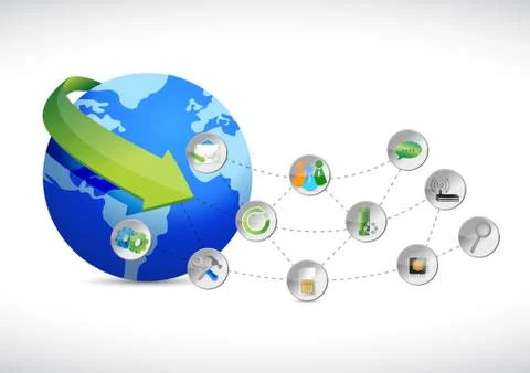 Cloud computing concept Stock Illustration