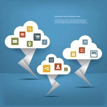 Cloud computing concept Stock Illustration