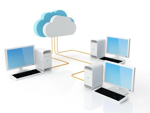 Cloud computing concept Stock Illustration