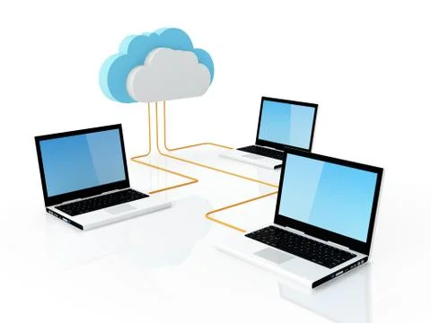 Cloud computing concept Stock Illustration