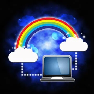 Cloud computing concept Stock Illustration