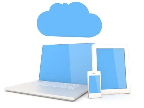Cloud computing concept Stock Illustration