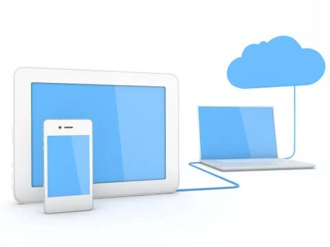 Cloud computing concept Stock Illustration