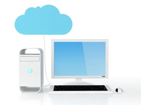 Cloud computing concept Stock Illustration