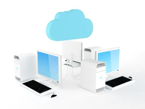 Cloud computing concept Stock Illustration